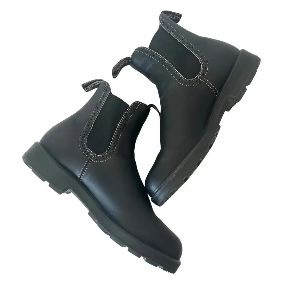 Blundstone 1448 High Top Chelsea Boots Voltan Black Brogue AU 8 / US W 11 / M 10